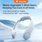 JISULIFE FA14X Portable Neck Fan - 5000mAh Wearable Bladeless Personal Fan with 5 Speeds | Hands-Free Cooling for Outdoor, Travel & Office | Grey/Black/Blue