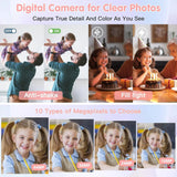 STUOGYUM DC403 4K Digital Camera for Photography - 50MP CMOS Sensor with 16X Digital Zoom, 2.4" LCD Screen, 1080P Video Recording | Compact Camera for Beginners & Kids