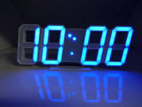 3D LED Digital Alarm Clock with Large Display | Wall or Desktop Clock with 3-Level Brightness Adjustable, Calendar & Snooze Function | Plug-in USB Powered
