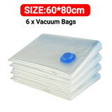 Reusable Vacuum Storage Bags with Hand Pump – Space Saving Clothes & Blanket Organizer