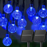 GASISTER 10m Solar String Lights with 60 LED Crystal Globes | IP65 Waterproof 8 Modes Outdoor Fairy Lights for Garden, Patio & Holiday Decor