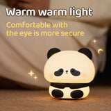 Cute Panda LED Night Light – Rechargeable Soft Silicone Lamp with Color Changing Light