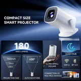 P30 Pro Smart Mini Projector – Android 14 WiFi6 & Bluetooth 5.0 Portable 4K Home Theater Projector (1280×720P)