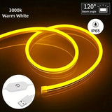 Saimili USB LED Neon Strip Light – Dimmable Touch Sensor Waterproof Flexible Silicone Light for Room & Outdoor Decor