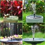 Solar Fountain Pump Kit with 6 Nozzles – 1W/1.5W/2.5W Garden Bird Bath Water Fountain