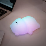 Cute Panda LED Night Light – Rechargeable Soft Silicone Lamp with Color Changing Light