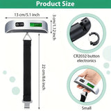 Digital LED Hanging Scale | Portable 50kg/110lb Battery-Powered Luggage & Fishing Scale | CE Certified Handheld Weighing Device
