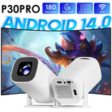 P30 Pro Smart Mini Projector – Android 14 WiFi6 & Bluetooth 5.0 Portable 4K Home Theater Projector (1280×720P)